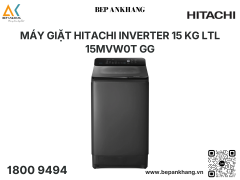 Máy Giặt Hitachi Inverter 15 Kg LTL 15MVW0T GG